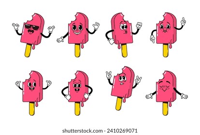 Meet Frosty Pop, The Retro Cartoon Ice Cream Popsicle With A Cheery Face, Vibrant Colors, And A Cool Attitude