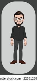 meet hadi chupky chupky  character | flat vector 