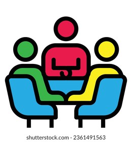 meet icon vector illustration, teamwork, businessman 
