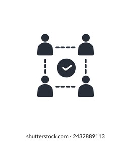 Meet icon. vector.Editable stroke.linear style sign for use web design,logo.Symbol illustration.