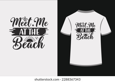 Meet Me at the Beach.This is an editable eps vector file.