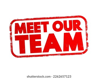 Entdecken Sie unseren Team-Textstempel, Concept-Hintergrund
