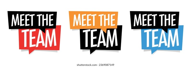 Treffen Sie das Team in der Sprechblase