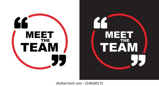 Meet the team on white background