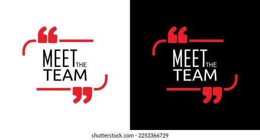 Meet the team on white background