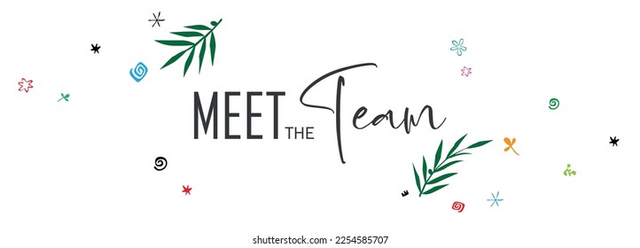 Treffen Sie das Team auf weißem Hintergrund