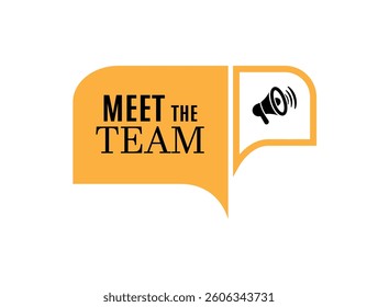Meet the team on white background