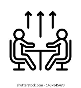 Meeting about growth icon vector illustration EPS 10