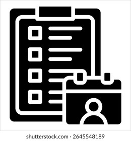 Meeting Agenda Icon Element For Design