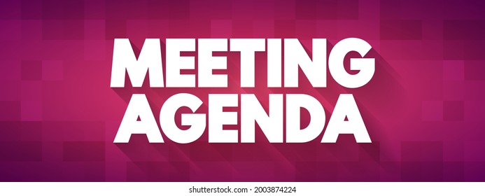 Meeting Agenda text quote, concept background