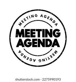 Meeting Agenda text stamp, concept background