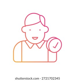 Icono de asistencia a la reunión Vector ilustración de stock