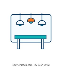Icono de fondo de reunión Vector ilustración de stock