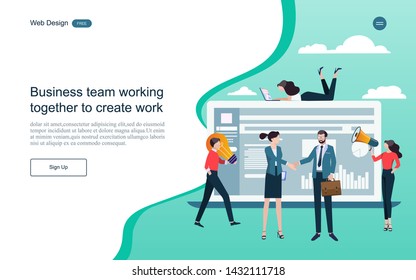  Meeting and brainstorming,creative idea for teamwork,training, strategy ,analysis and marketing. Vector illustration.