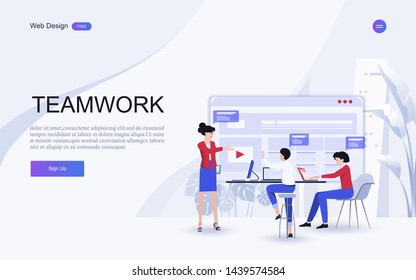 Meeting and brainstorming,creative idea for teamwork,training, strategy ,analysis and marketing. Vector illustration.