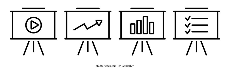 meeting and business presentation screen