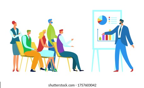 Meeting Business Training Concept Vector Illustration Stock Vector ...