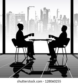 meeting in cafe