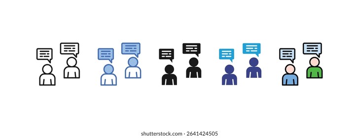 Meeting Chat  icon sets collection multi style
