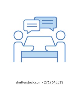 Icono de chat de reunión Vector ilustración de stock