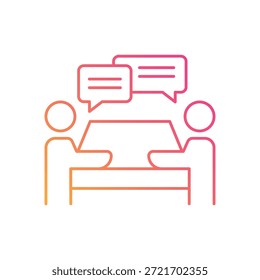 Icono de chat de reunión Vector ilustración de stock