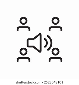 meeting chat sound icon sign vector