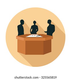 
Meeting Colored Vector Illustration

