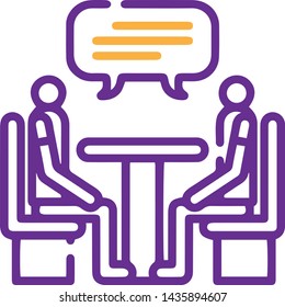 Meeting concept icon in trendy flat style isolated on white background. 