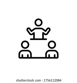 Meeting concept line icon. Simple element illustration. Meeting concept outline symbol design from Business strategy set. Can be used for web and mobile