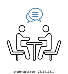 meeting concept line icon. Simple element illustration. meeting concept outline symbol design.