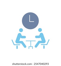 Symbol für die Besprechungskonzeptionszeile. Einfache Elementgrafik. Symboldesign für die Besprechungskonzeption.