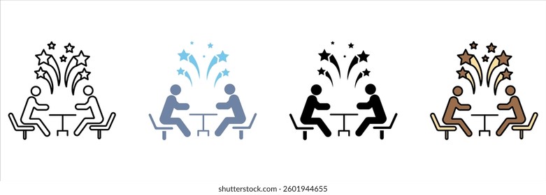 meeting concept line icon. Simple element illustration.