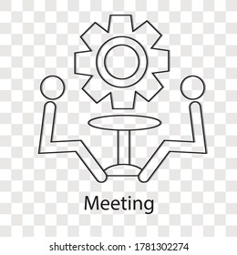 Meeting concept on transparency background. Creative idea design. Flat vector for template, brochure or presentation.