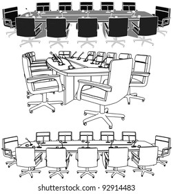 Meeting Conference Table Vector 02