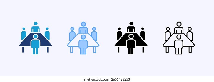 Meeting Coordination Icon Set Multiple Style Collection
