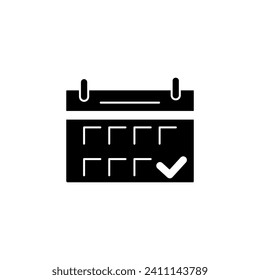 meeting date concept line icon. Simple element illustration. meeting date concept outline symbol design.