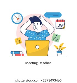 Meeting Deadline vector Colorful Design illustration. Symbol on White background EPS 10 File