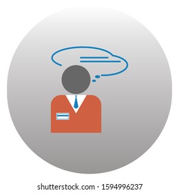 meeting director icon logo design template
