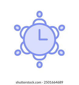 Meeting Efficiency duotone line icon , vector, pixel perfect, illustrator file