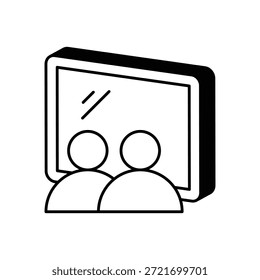 Ilustração de estoque vetorial do ícone de fim de reunião