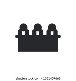 meeting flat vector icon