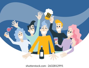 Encontro de Amigos. Reunião e celebração de velhos amigos.