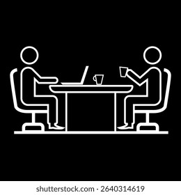 Meeting glyph solid icons collection. Containing business, training, seminar, teamwork, workshop. For website marketing design, logo, app, template, ui, etc. Vector illustration.