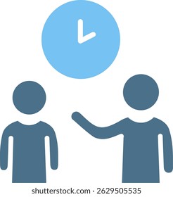 Meeting Glyph Two Colour Icon