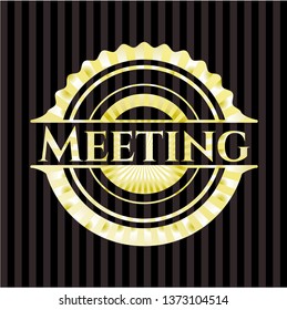 Meeting golden emblem or badge