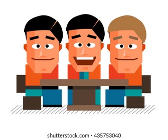 Meeting graphic. Flat vector illustration.
