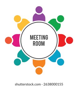 Meeting Icon. board meeting icon sign vector. Business teacher icon pointing at board with audience in silhouette style on Transparent Background. EPS 10.