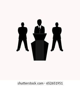 meeting icon, bodyguard vector