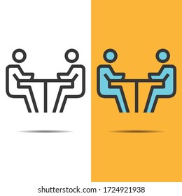 meeting icon business vector illustration