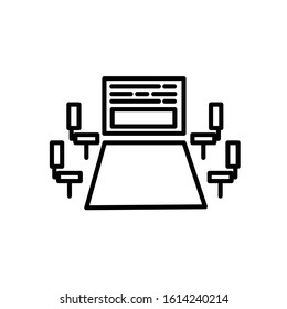 Meeting icon.  Business meeting Icon. Vector thin line icon.